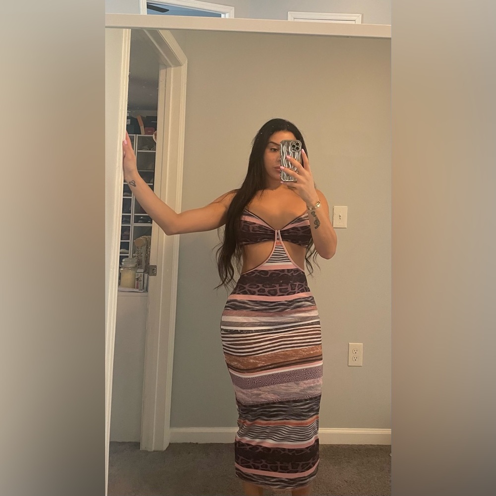 Maxi print dress